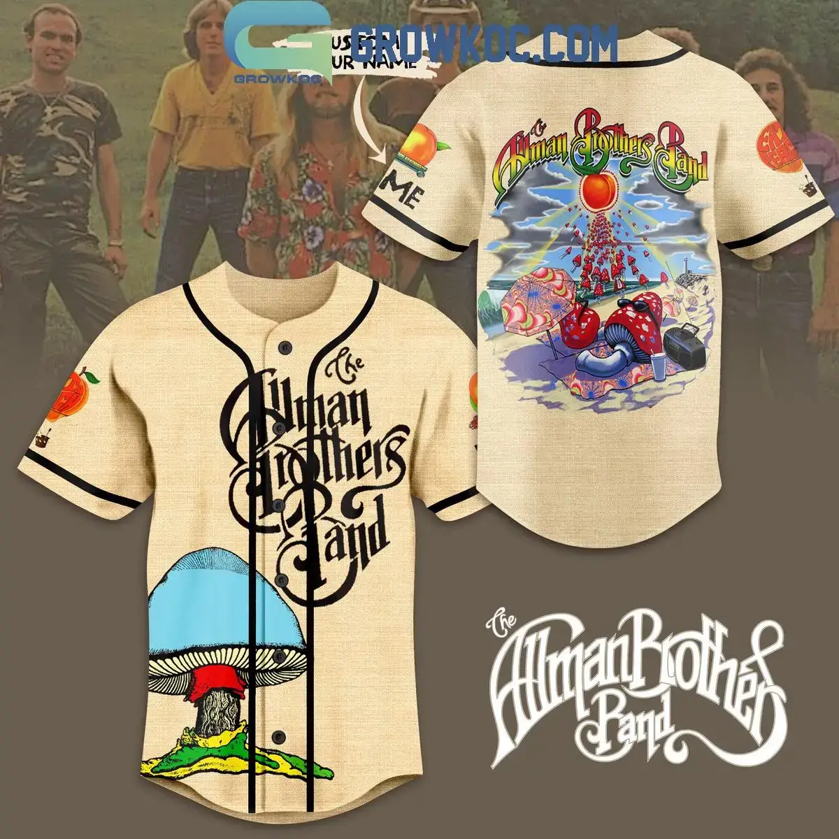 The Allman Brothers Band Midnight Rider Personalized Baseball Jersey Image