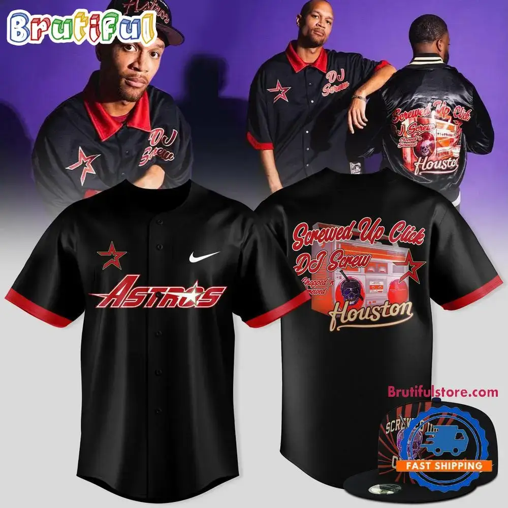 The Astros x DJ Screw Screwed Up Click New Design Baseball Jersey Image