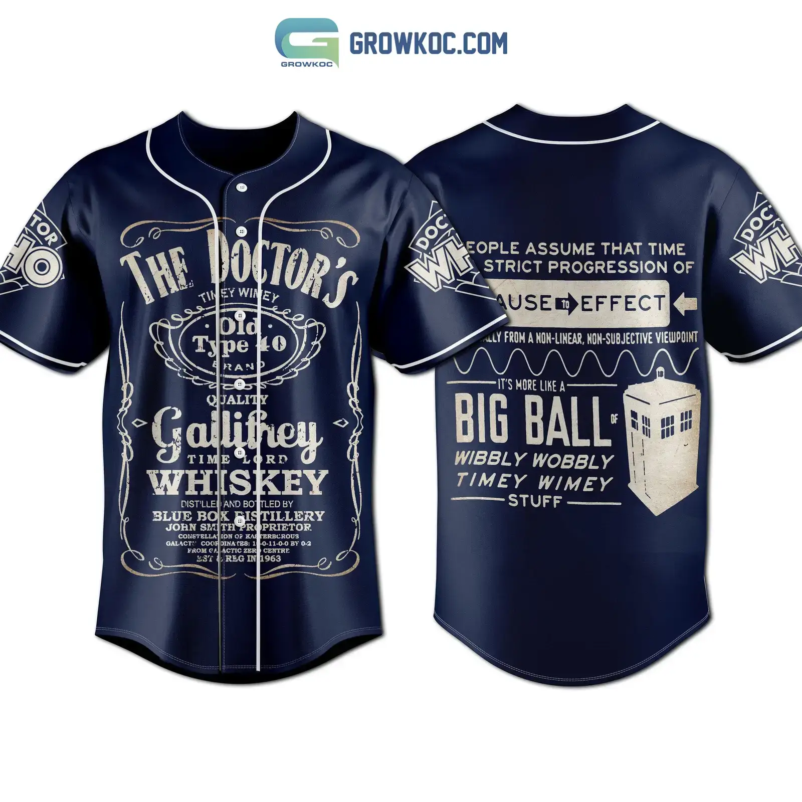 The Doctor Who Big Ball Of Wibbly Wobbly Timey Wimey Stuff Baseball Jersey Image