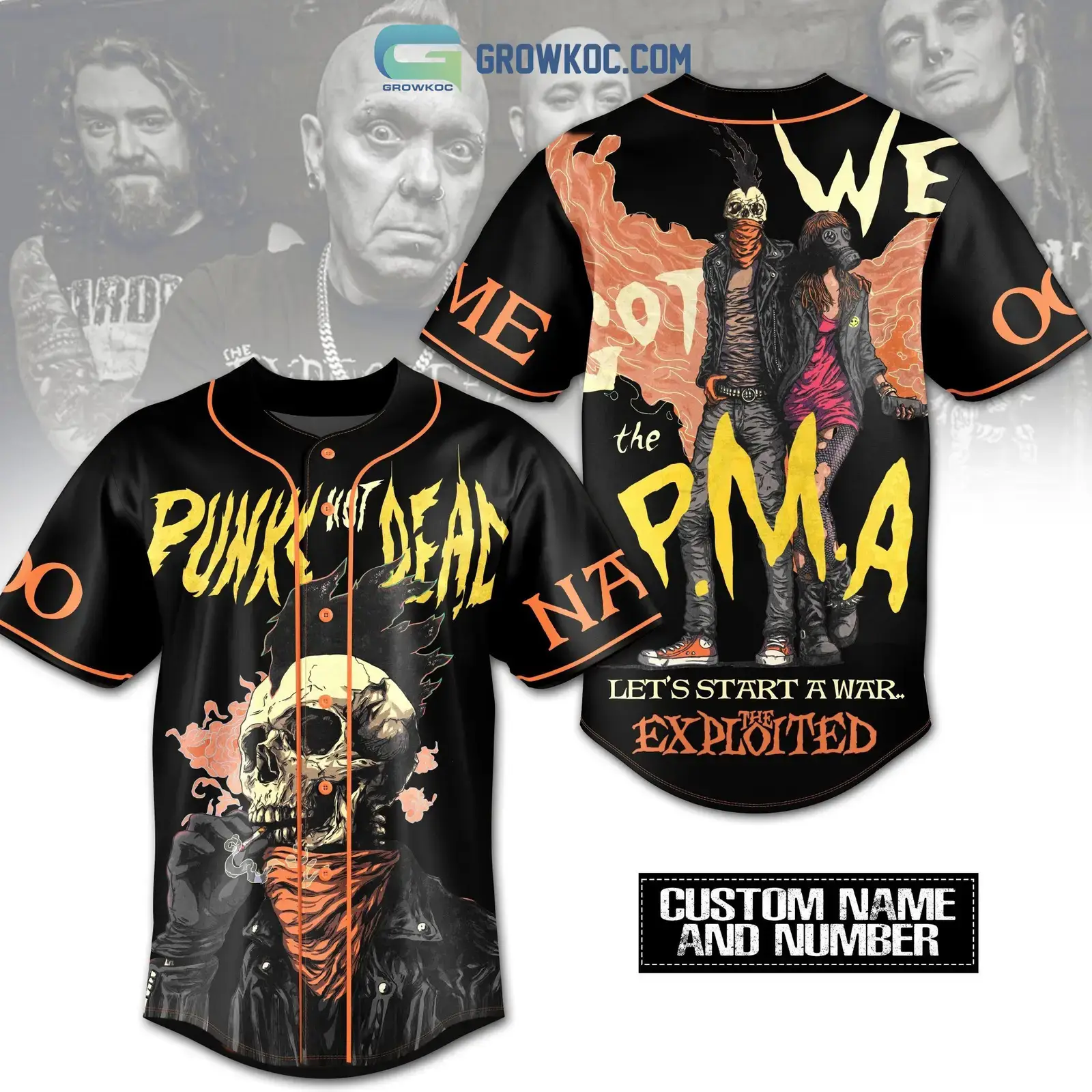 The Exploited Punks Not Dead Personalized Baseball Jersey Image