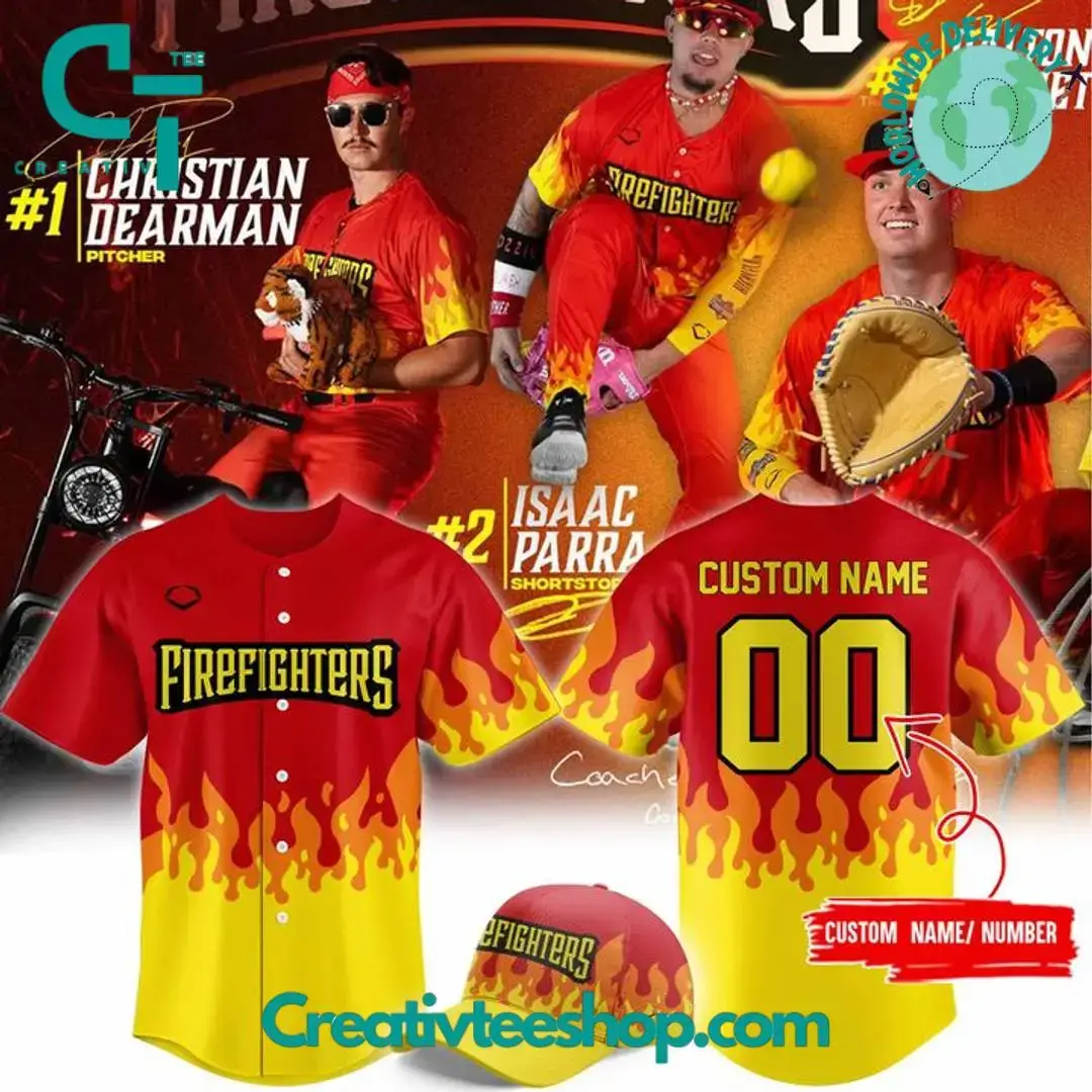 The Firefighters Special New 2025 Personalized Baseball Jersey Image