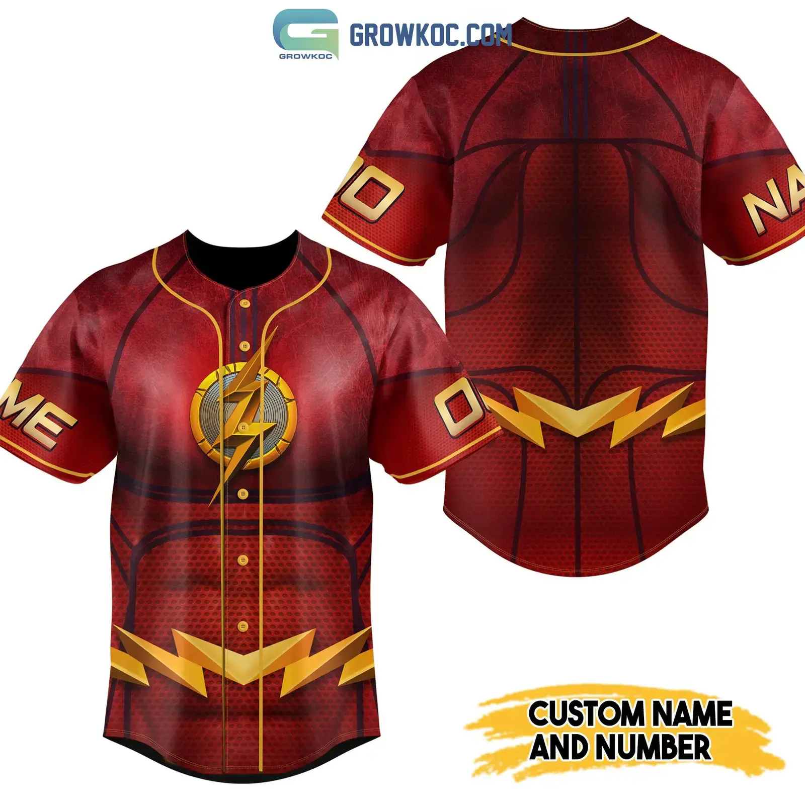 The Flash DC Marvel Studios Personalized Custom Baseball Jersey Image