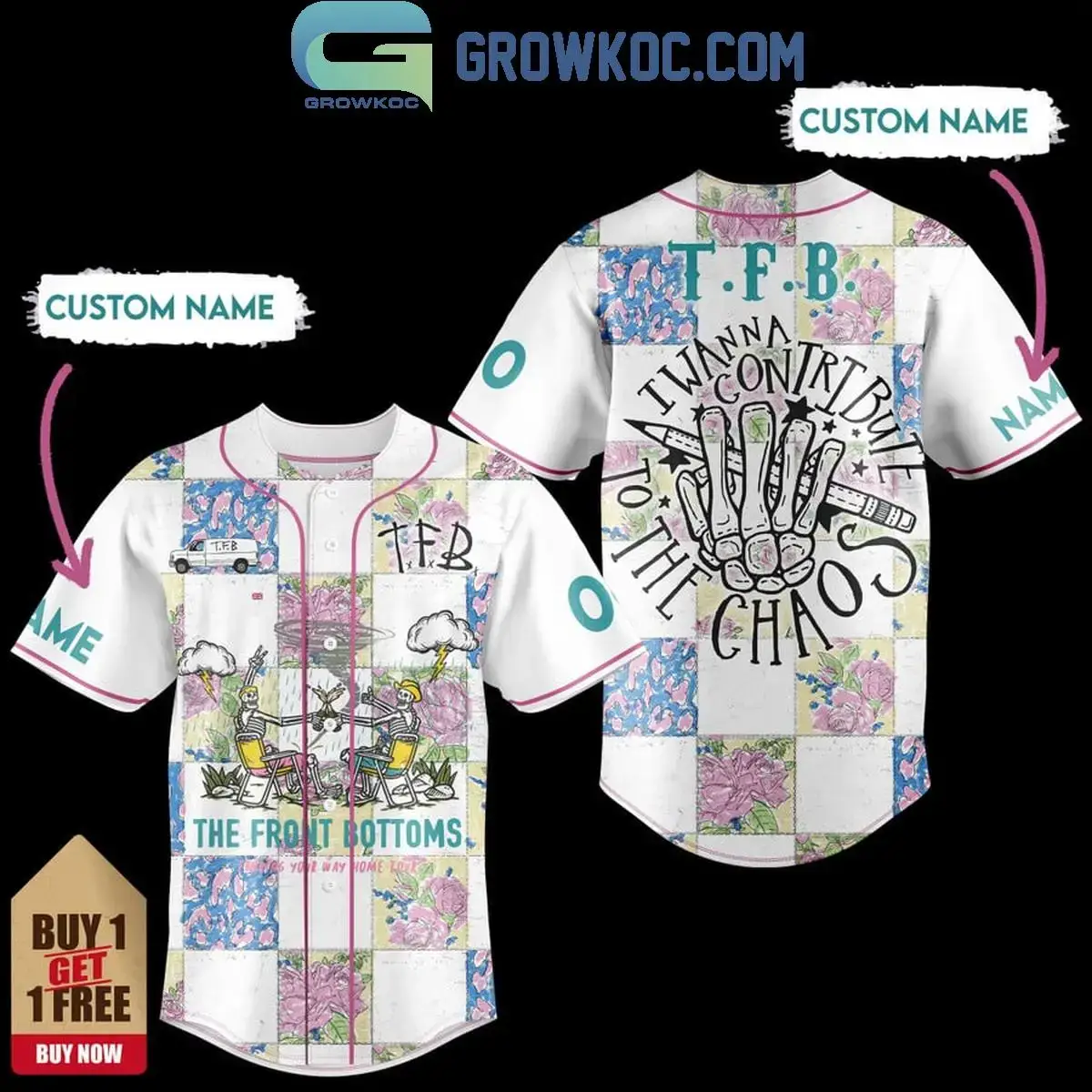 The Front Bottoms I Wanna Contribute The Chaos Personalized Baseball Jersey Image