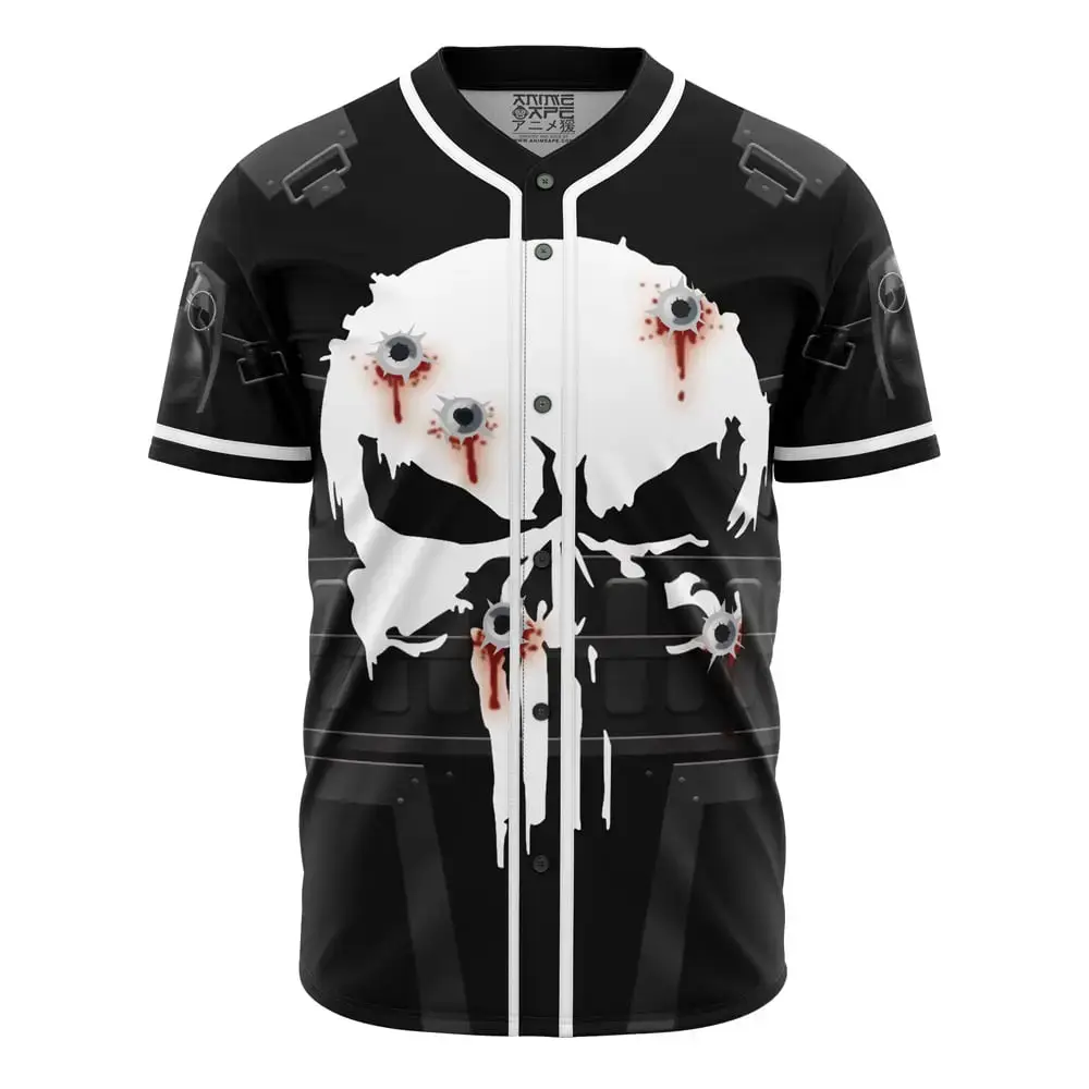 The Punisher Cosplay Marvel Baseball Jersey Image