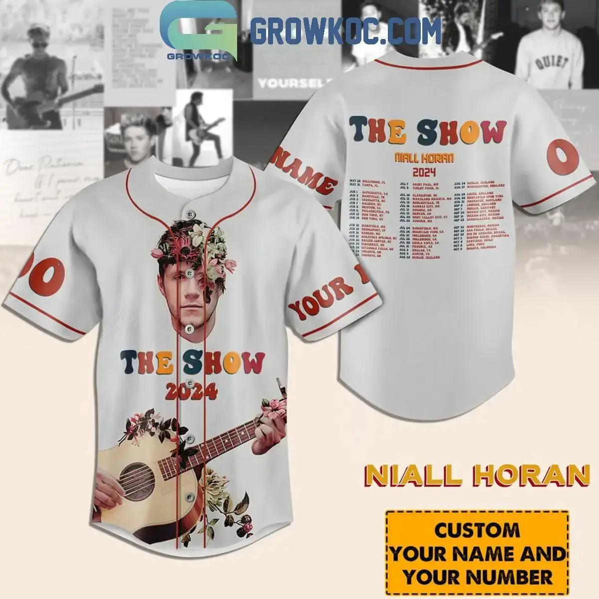 The Show Niall Horan 2024 Lovers Personalized Baseball Jersey Image