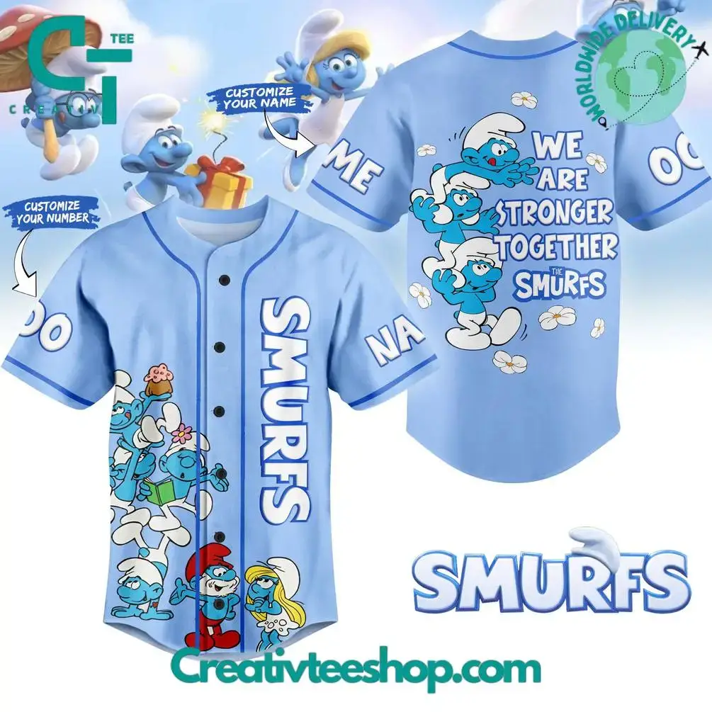 The Smurfs "Strong Together" Special Baseball Jersey Image