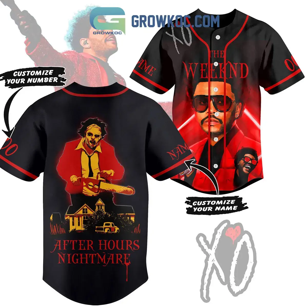 The Weeknd After Hourse Nightmare Personalized Baseball Jersey Image