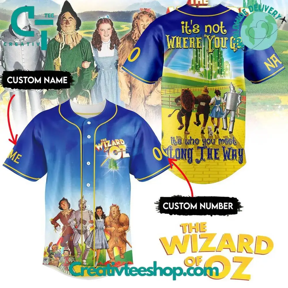The Wizard Of Oz Personalized Baseball Jersey Image