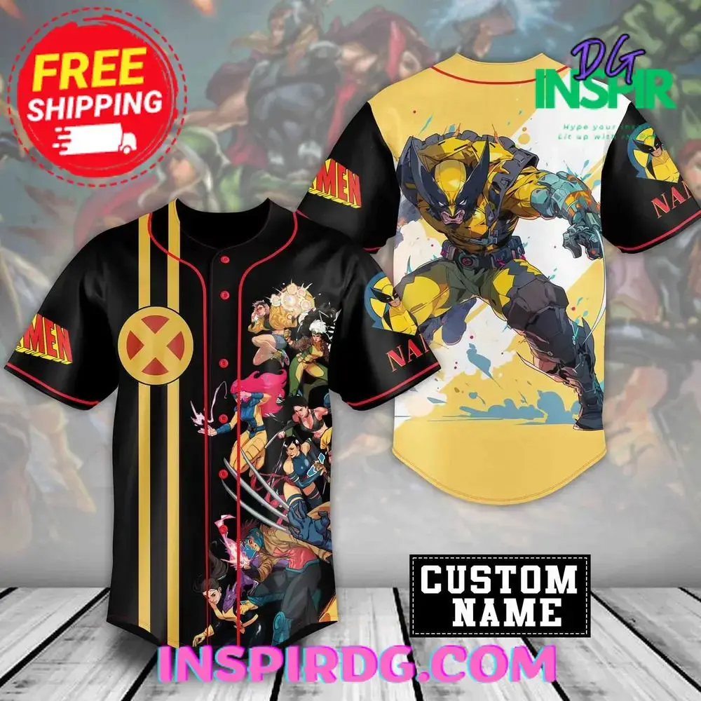 The X-Men Wolverine Custom Baseball Jersey Image