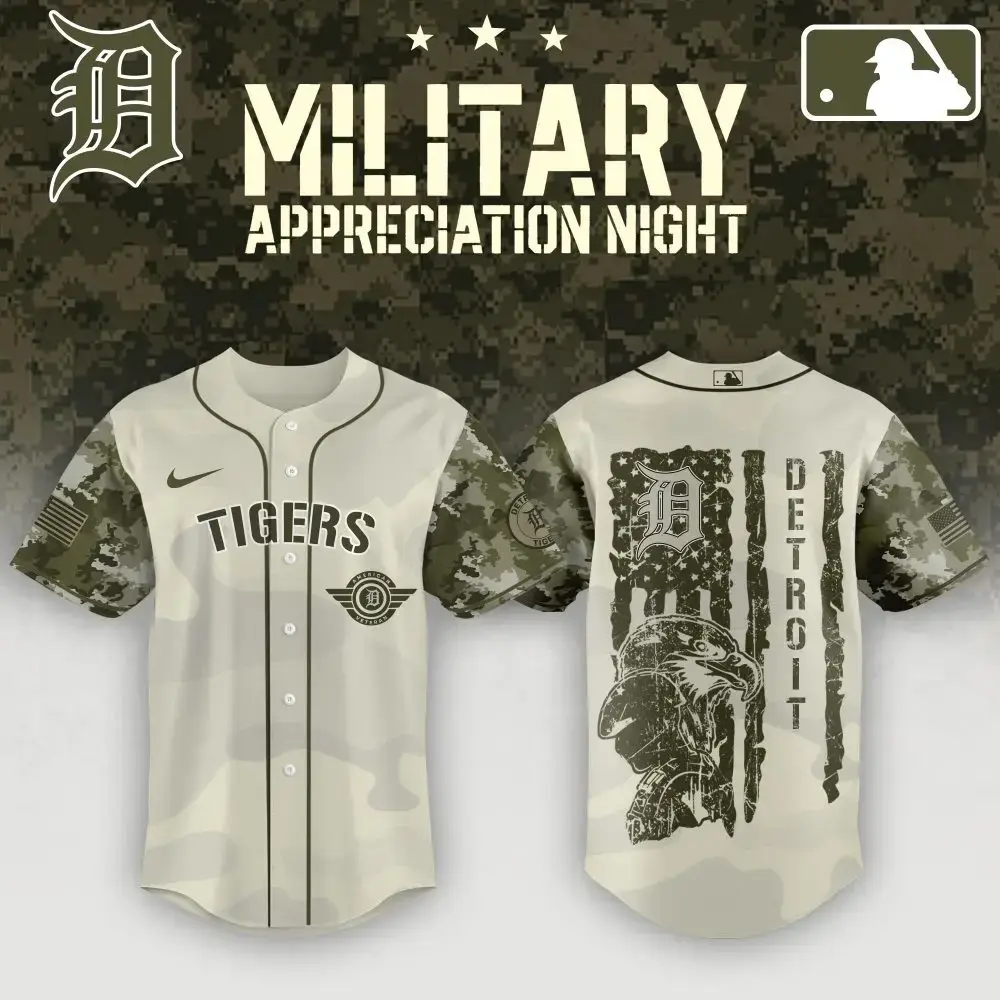 Tigers Military Appreciation Jersey - Limited Edition Camo Design For Fans Image