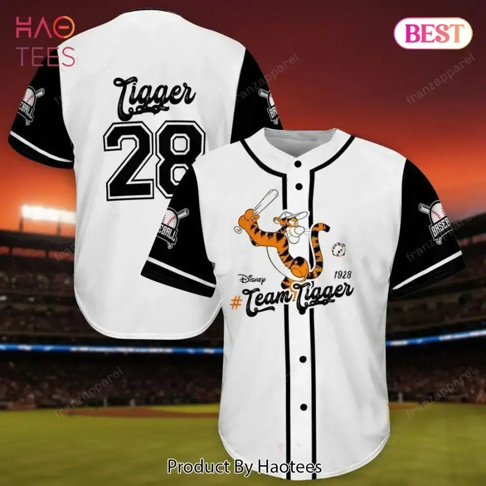 Tigger Baseball Jersey - Disney Team Tigger Limited Edition 1928 - Perfect Gift For Fans! Image
