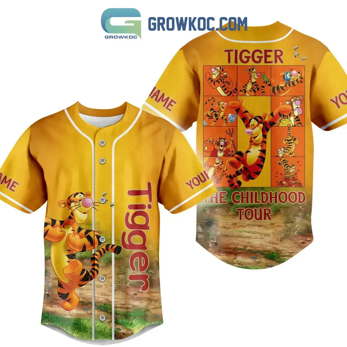 Tigger The Childhood Tour Personalized Baseball Jersey Image