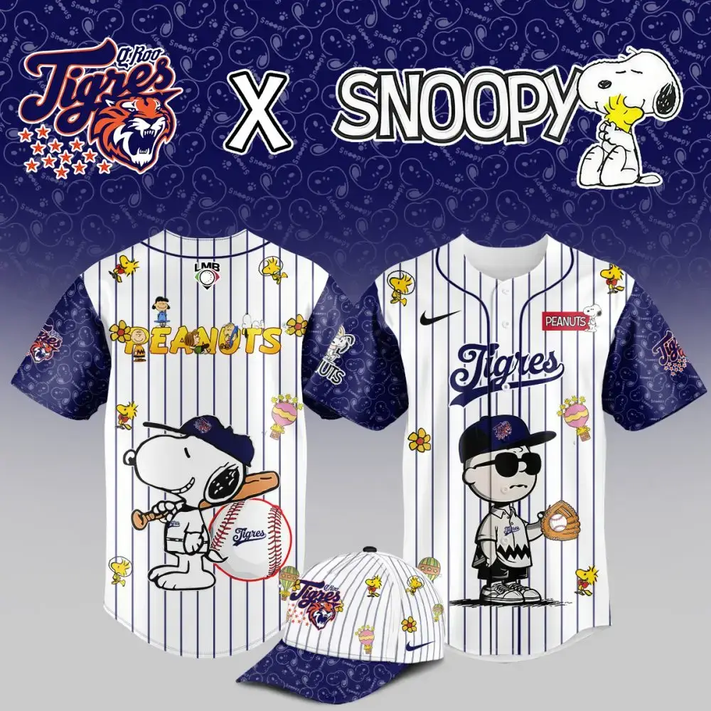 Tigres X Snoopy Limited Edition Baseball Jersey - Peanuts Collection Image