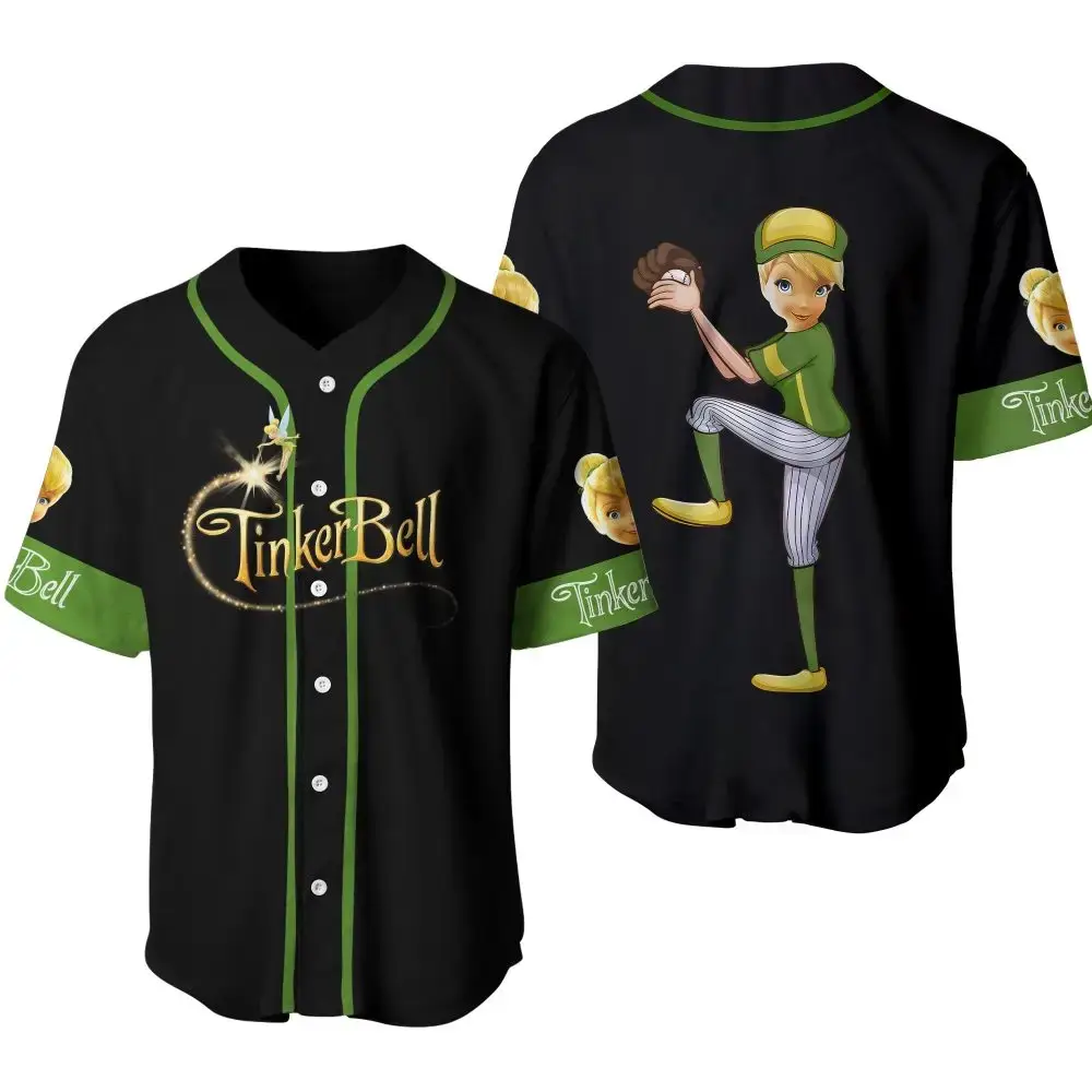 Tinker Bell Baseball Jersey – Fun & Stylish Sportswear For Fans – Limited Edition! Image
