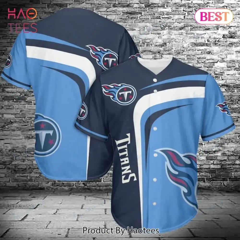 Titans Fan Jersey - Stylish Blue Baseball Shirt For Sports Lovers Image