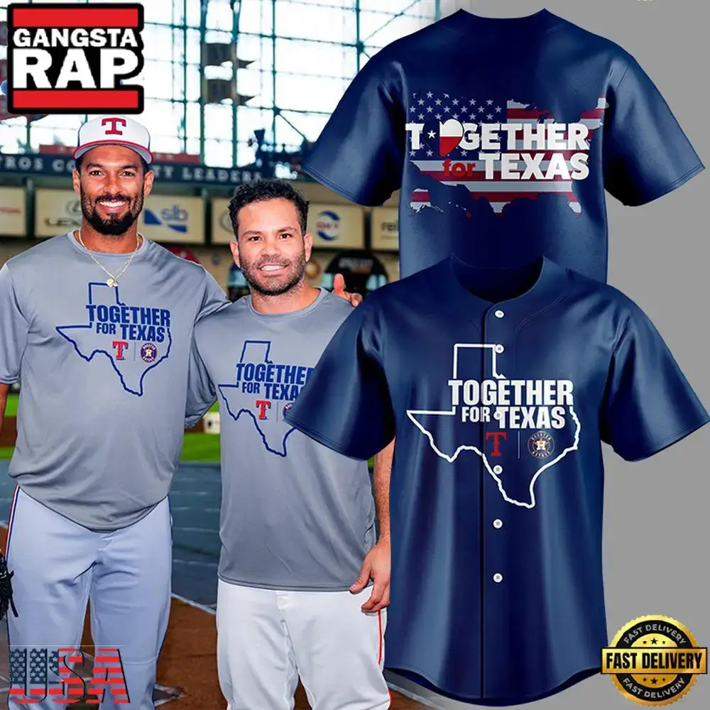 Together for Texas 2025 Limited Premium Edition Navy Baseball Jersey Image