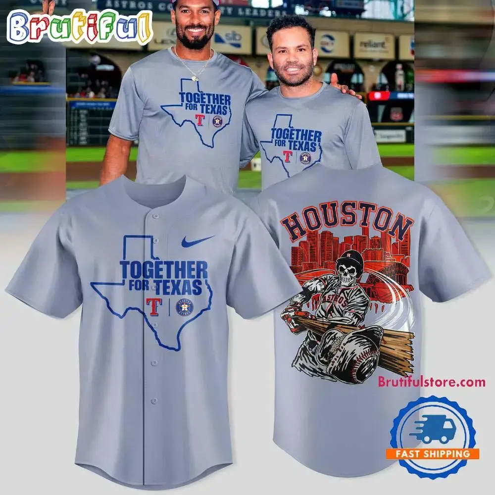 Together For Texas The Astros And Rangers 2025 Baseball Jersey Image