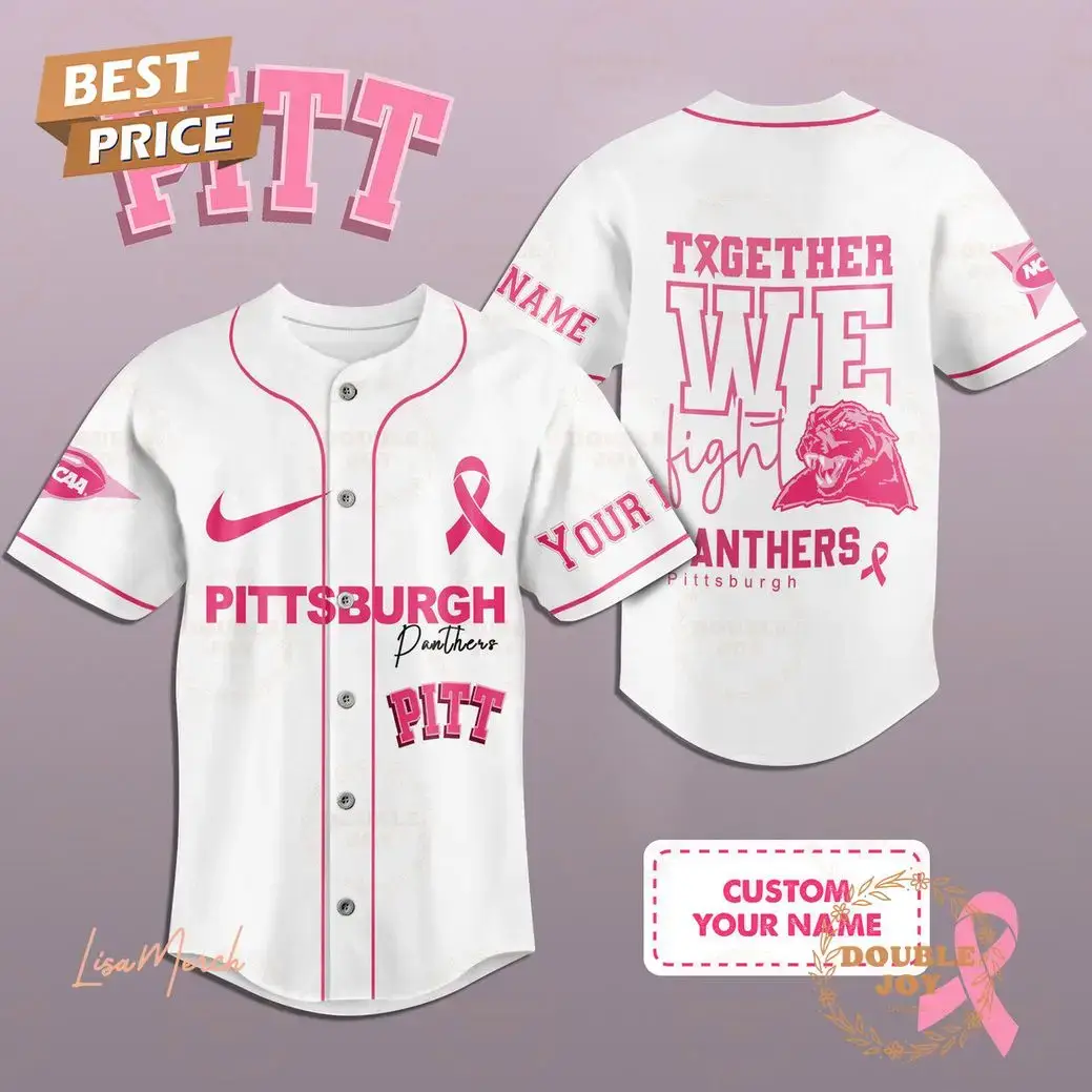 Together We Fight Pittsburgh Panthers Custom Name Baseball Jersey Image