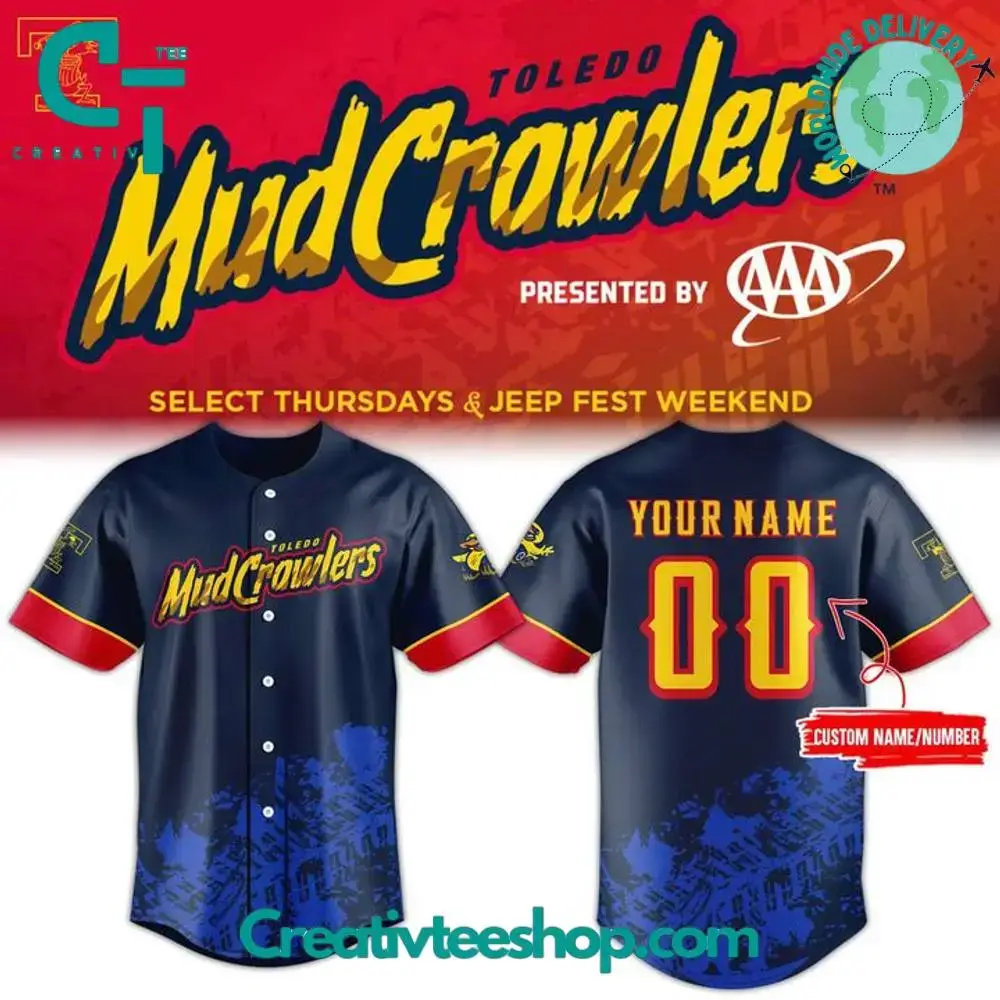 Toledo Mud Crawlers Special New Personalized Baseball Jersey Image
