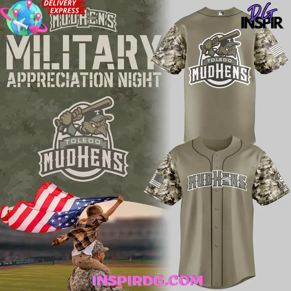 Toledo Mud Hens Military Appreciation Night 2025 Baseball Jersey Image
