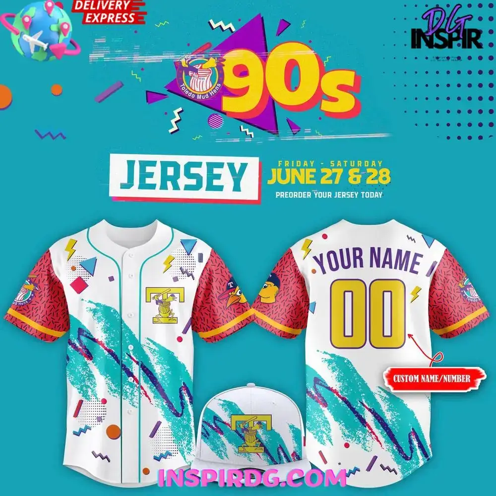 Toledo Mud Hens Throwback 90S Weekend Special Baseball Jersey Image