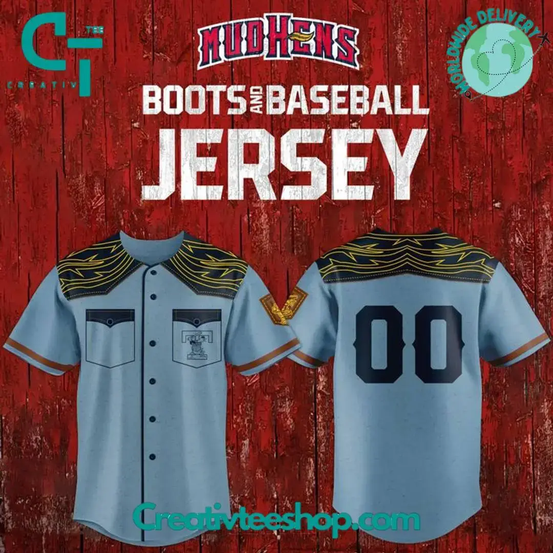 Toledo Mud Hens X Boots & Baseball Weekend Special Baseball Jersey Image