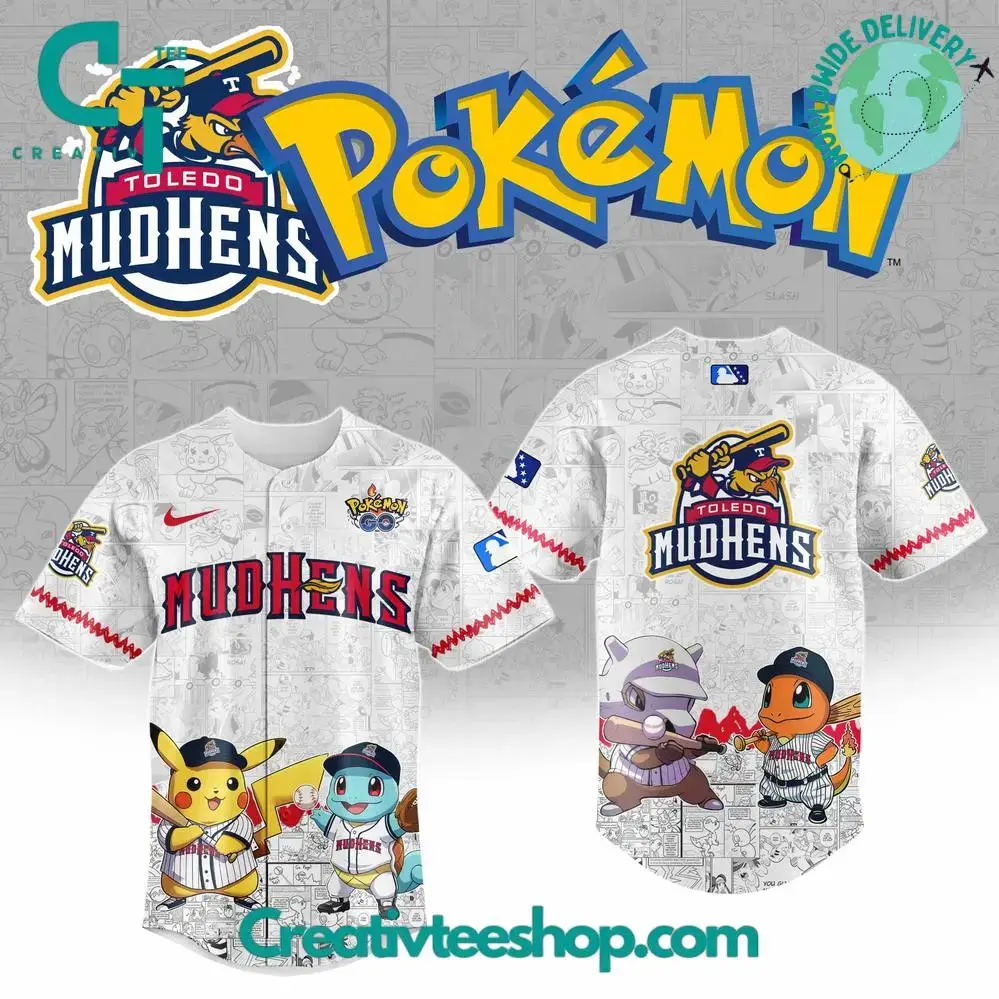 Toledo Mud Hens X Pokemon Go Special Baseball Jersey Image