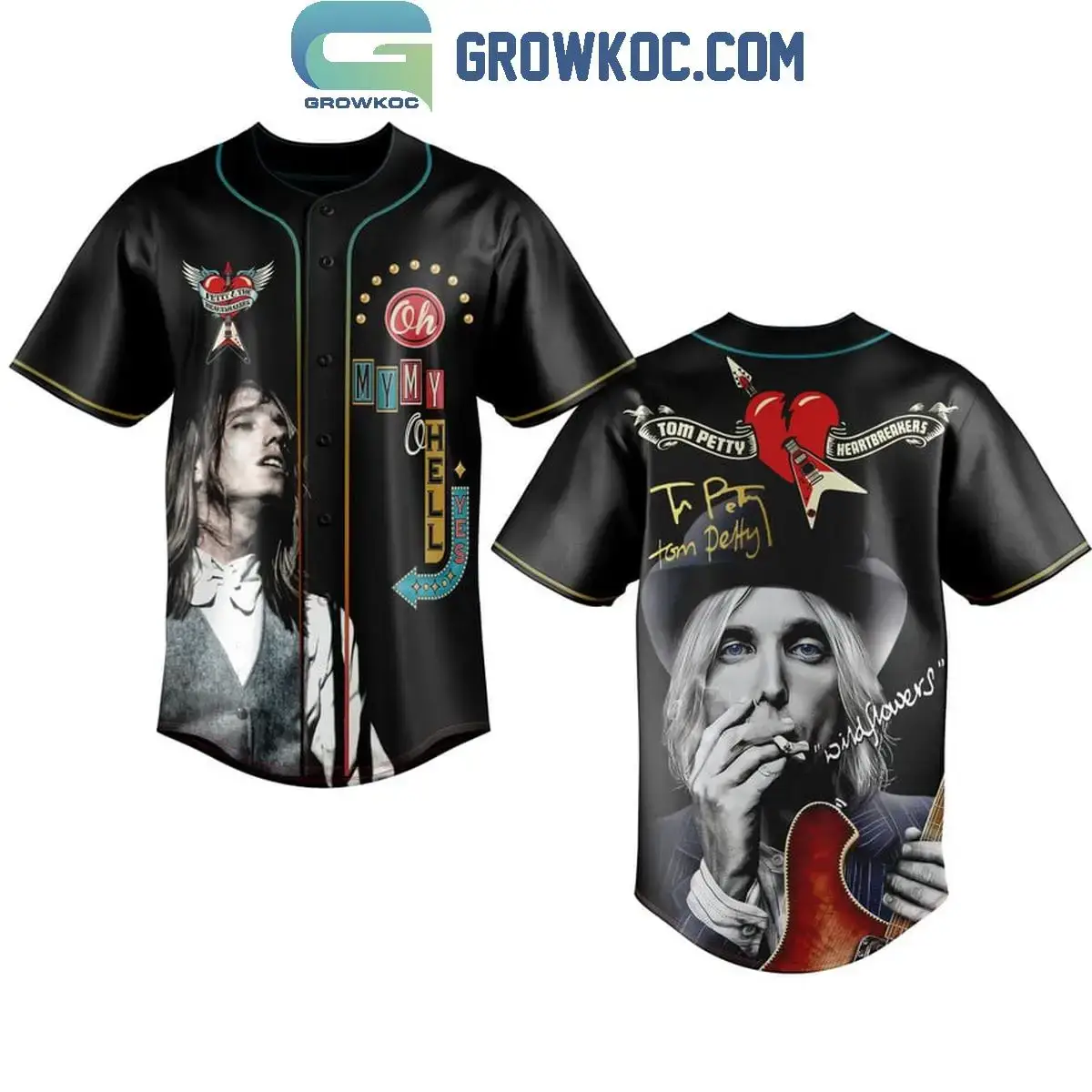 Tom Petty And Wildflower Heartbreakers Baseball Jersey Image