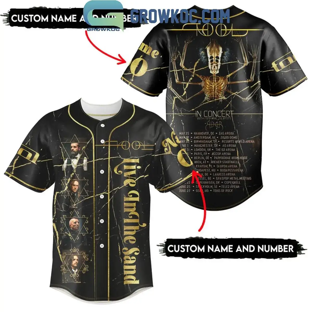 Tool In Concert 2025 With Special Guest Spider Personalized Baseball Jersey Image