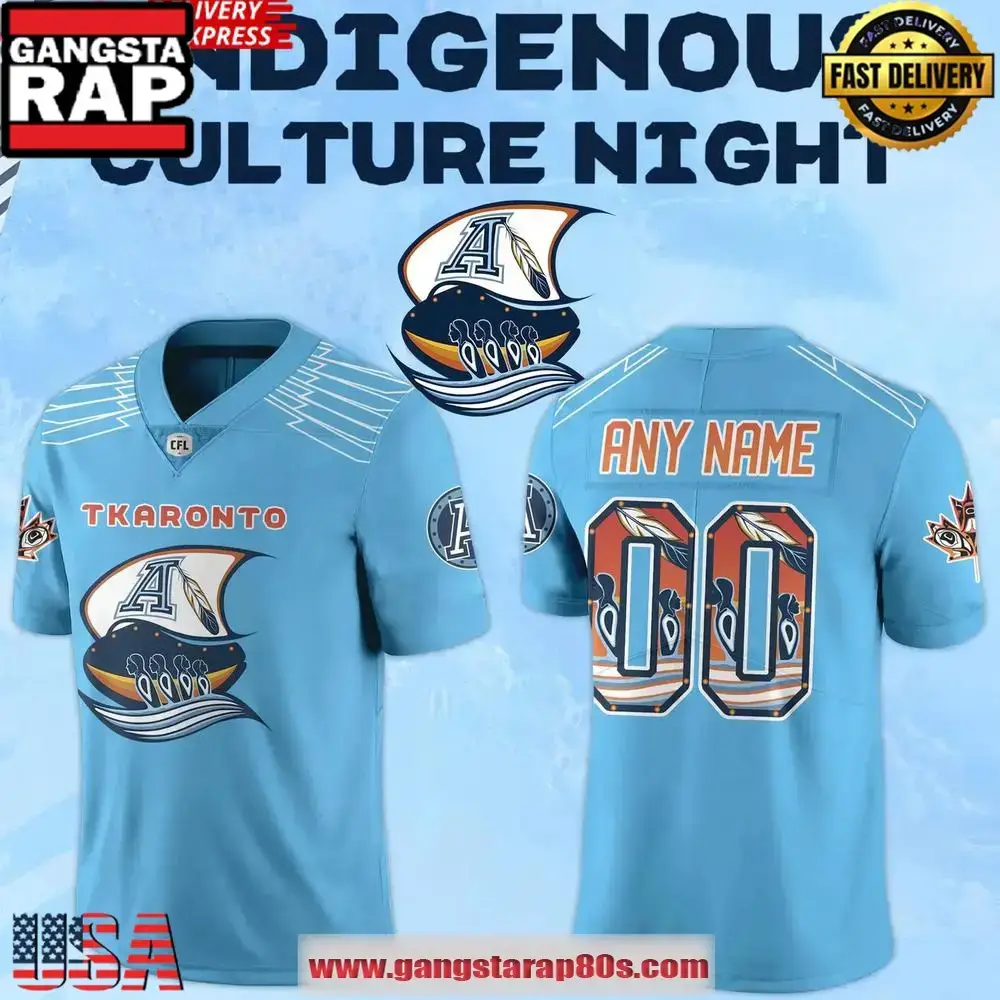 Toronto Argonauts 2025 National Indigenous History Special Custom Football Jersey Image