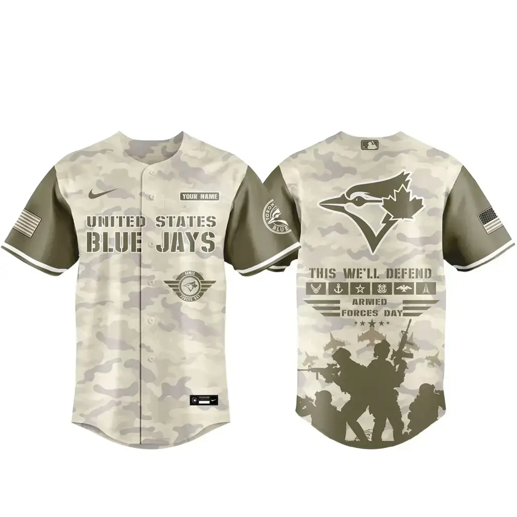 Toronto Blue Jays Armed Forces Day Appreciation Night 2026 Baseball Jersey Image