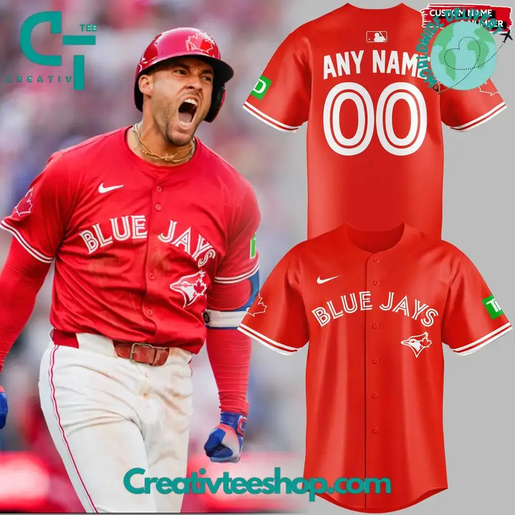 Toronto Blue Jays Canada Day 2025 Custom Baseball Jersey Image
