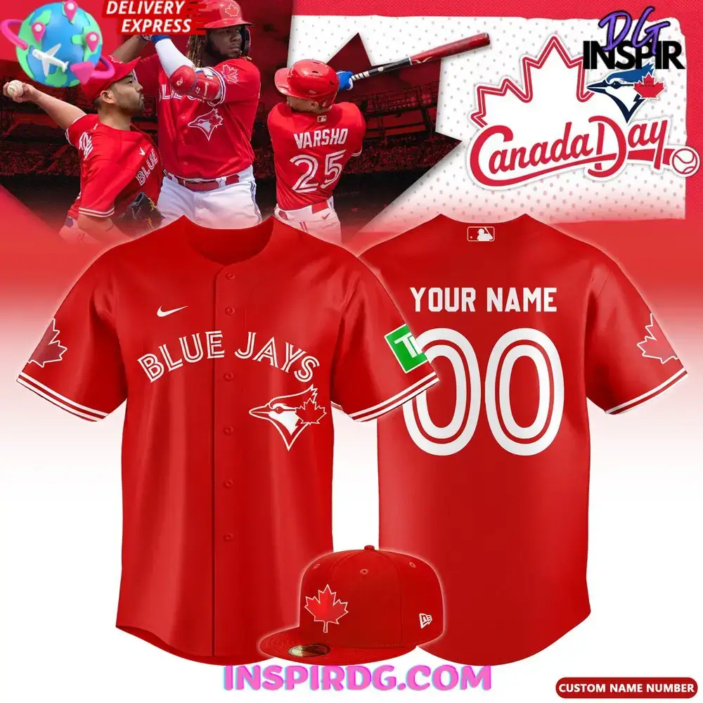 Toronto Blue Jays Canada Day Baseball Jersey Image