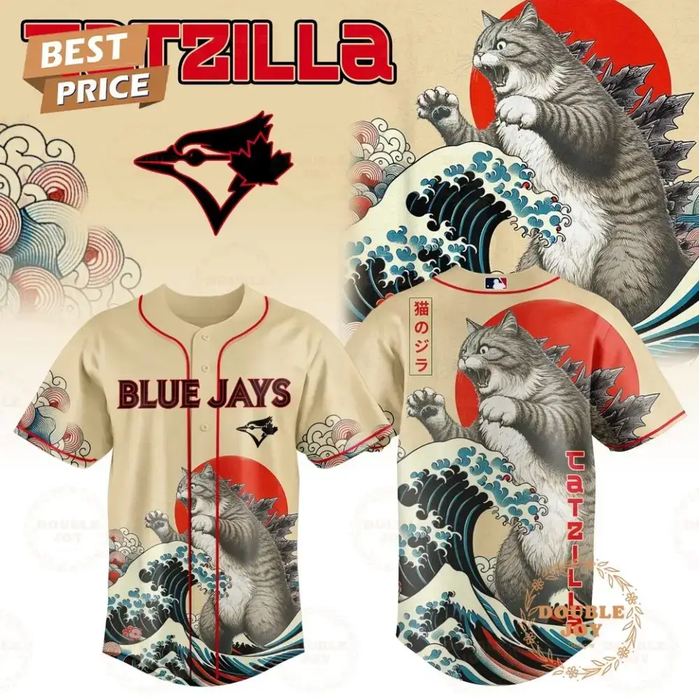 Toronto Blue Jays Catzilla 2025 Japan Limited Edition Baseball Jersey Image