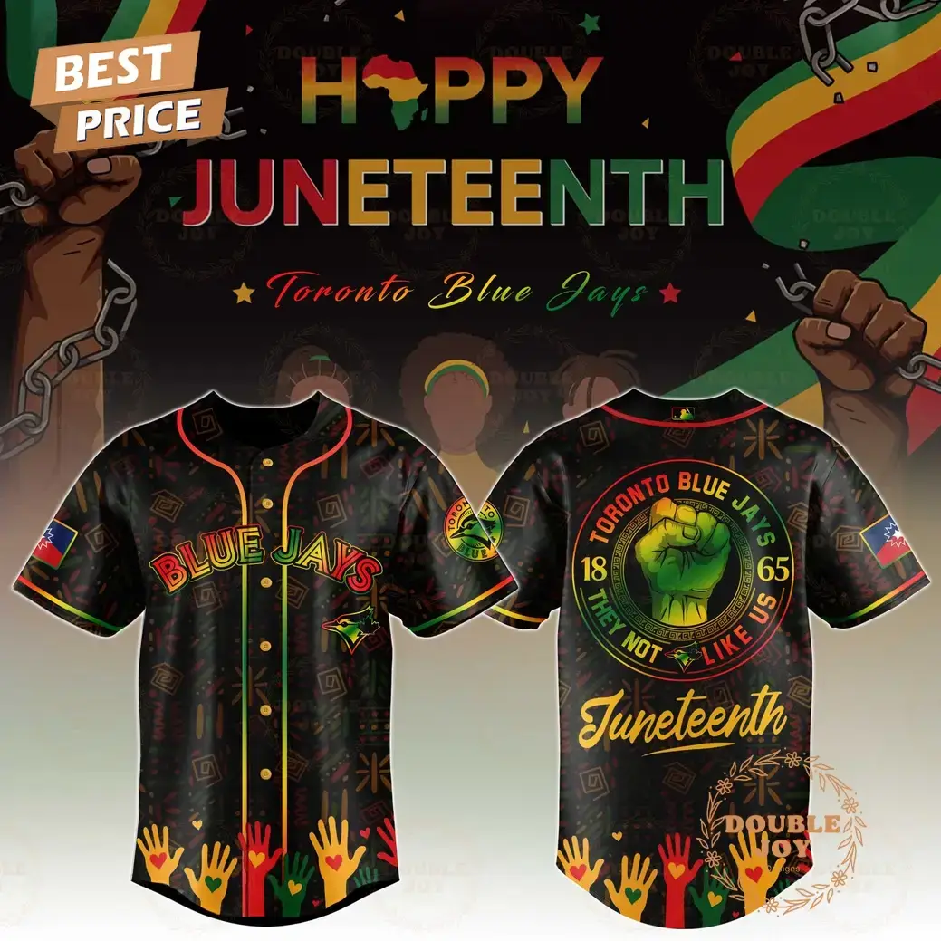Toronto Blue Jays Happy Juneteenth They Not Like Us Limited Edition Baseball Jersey Image