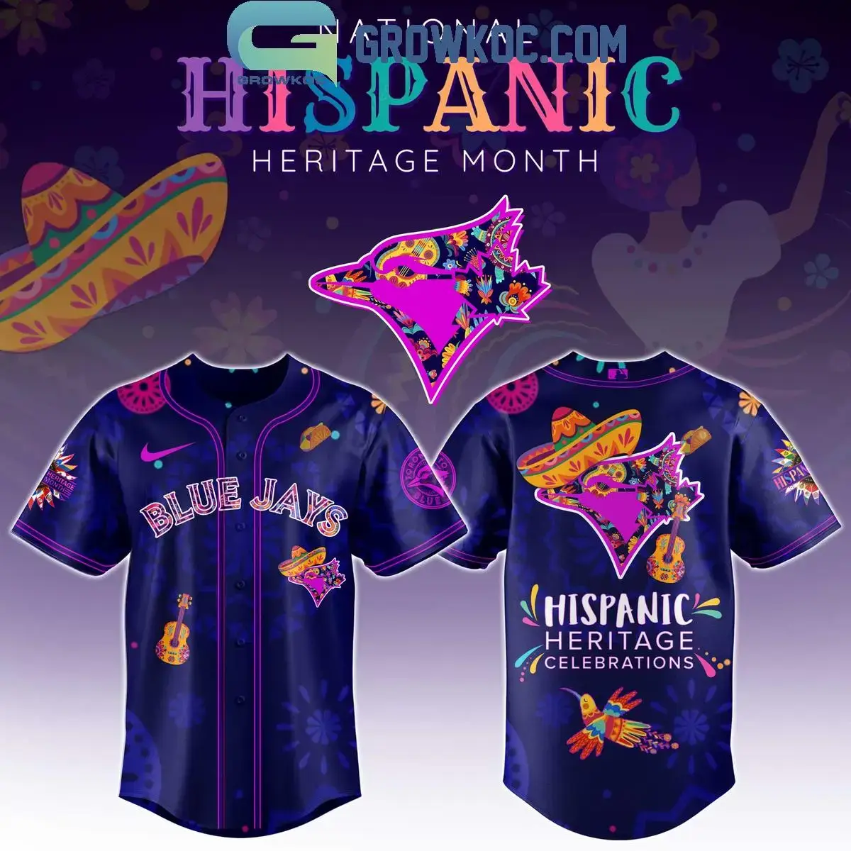 Toronto Blue Jays Hispanic Heritage Celebrations 2025 Baseball Jersey Image