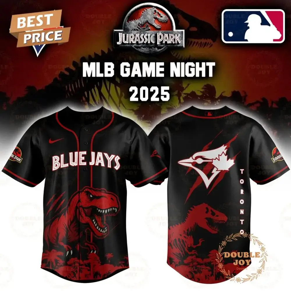 Toronto Blue Jays Jurassic Park Game Night 2025 Limited Edition Baseball Jersey Image