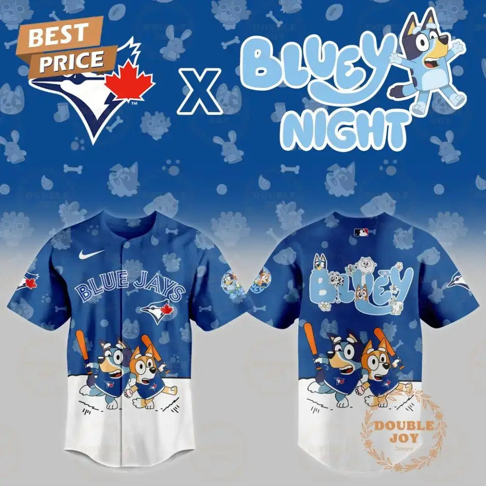 Toronto Blue Jays Mlb 2025 Bluey Night New Edition Baseball Jersey Image