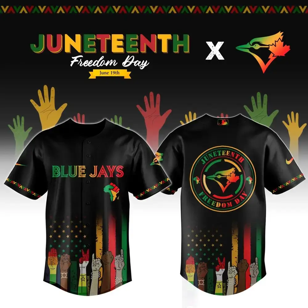 Toronto Blue Jays Mlb X Juneteenth Custom Baseball Jersey Image