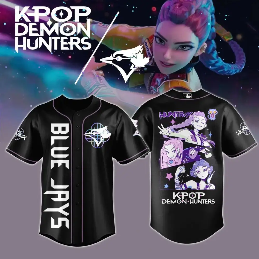 Toronto Blue Jays Mlb X Kpop Demon Hunters Custom Baseball Jersey Image