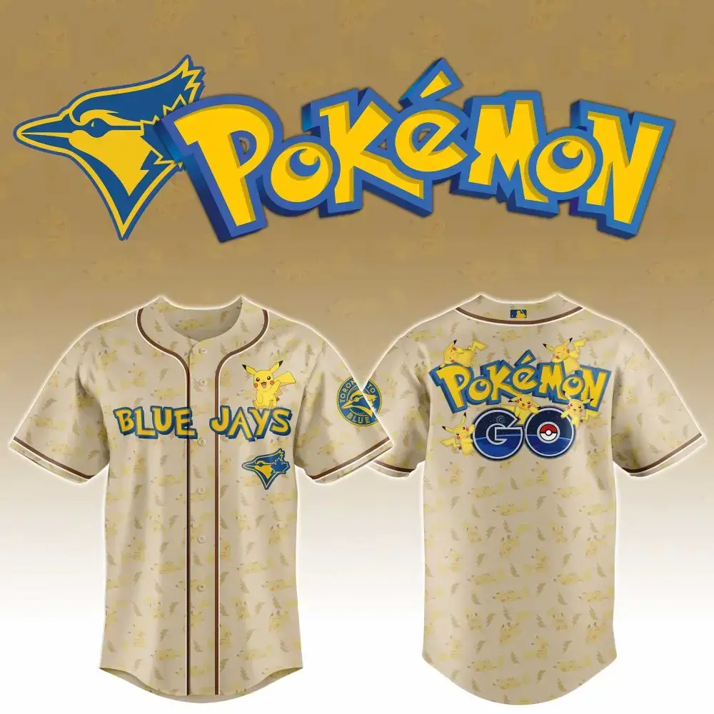 Toronto Blue Jays Mlb X Pokemon Go Custom Baseball Jersey Image