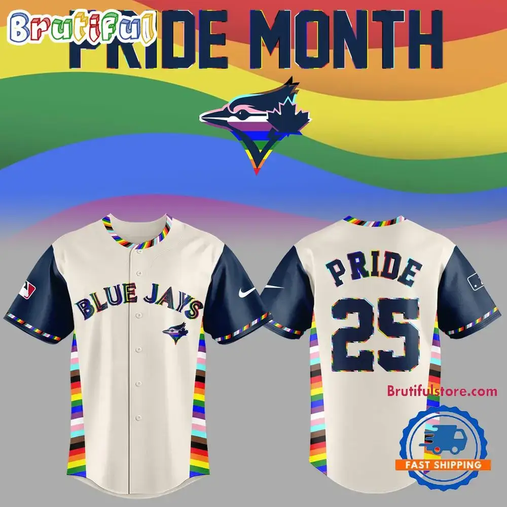 Toronto Blue Jays Pride Month Limited Edition Baseball Jersey Image