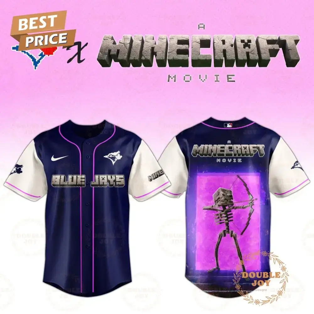 Toronto Blue Jays Skeleton A Minecraft Movie 2025 Special Edition Baseball Jersey Image