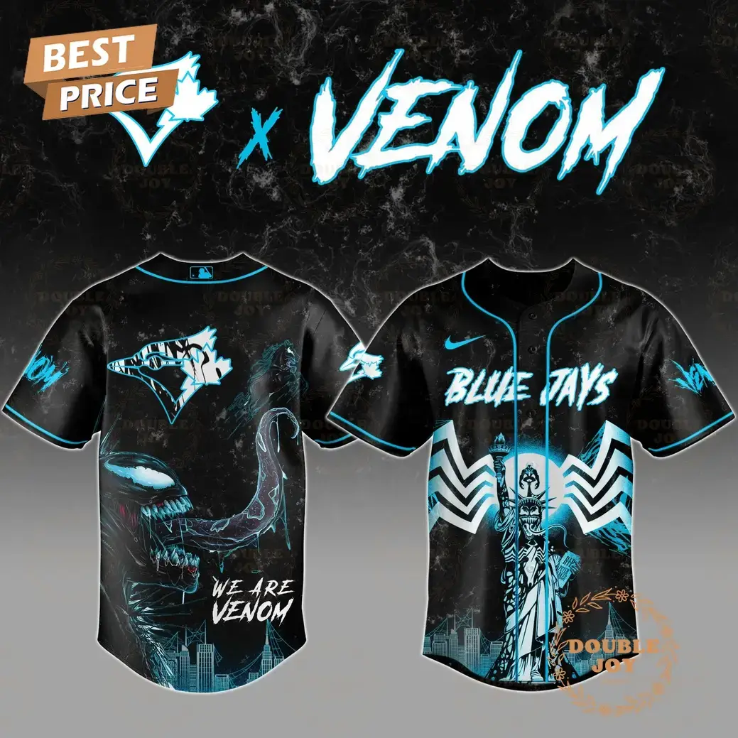 Toronto Blue Jays We Are Venom 2025 Special Edition Baseball Jersey Image