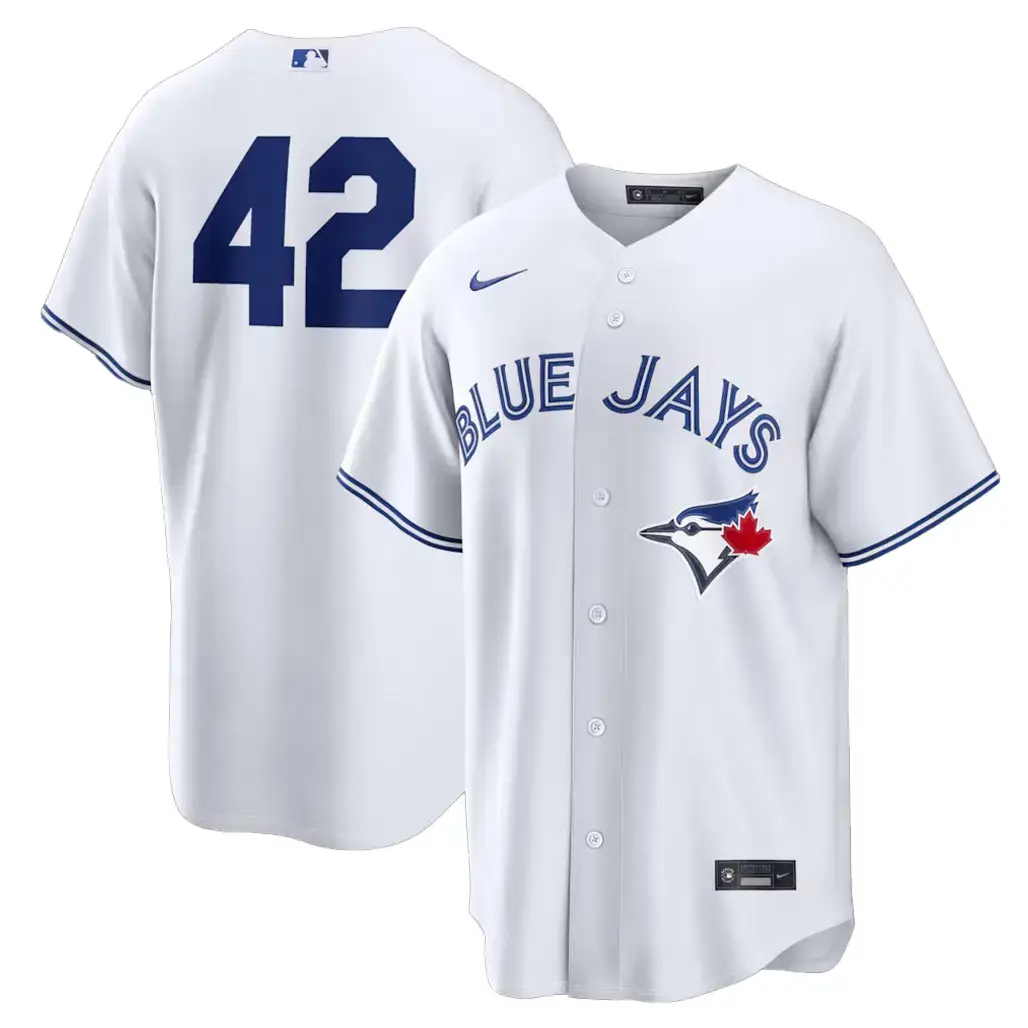 Toronto Blue Jays White Home 2026 Jackie Robinson Day Baseball Jersey Image