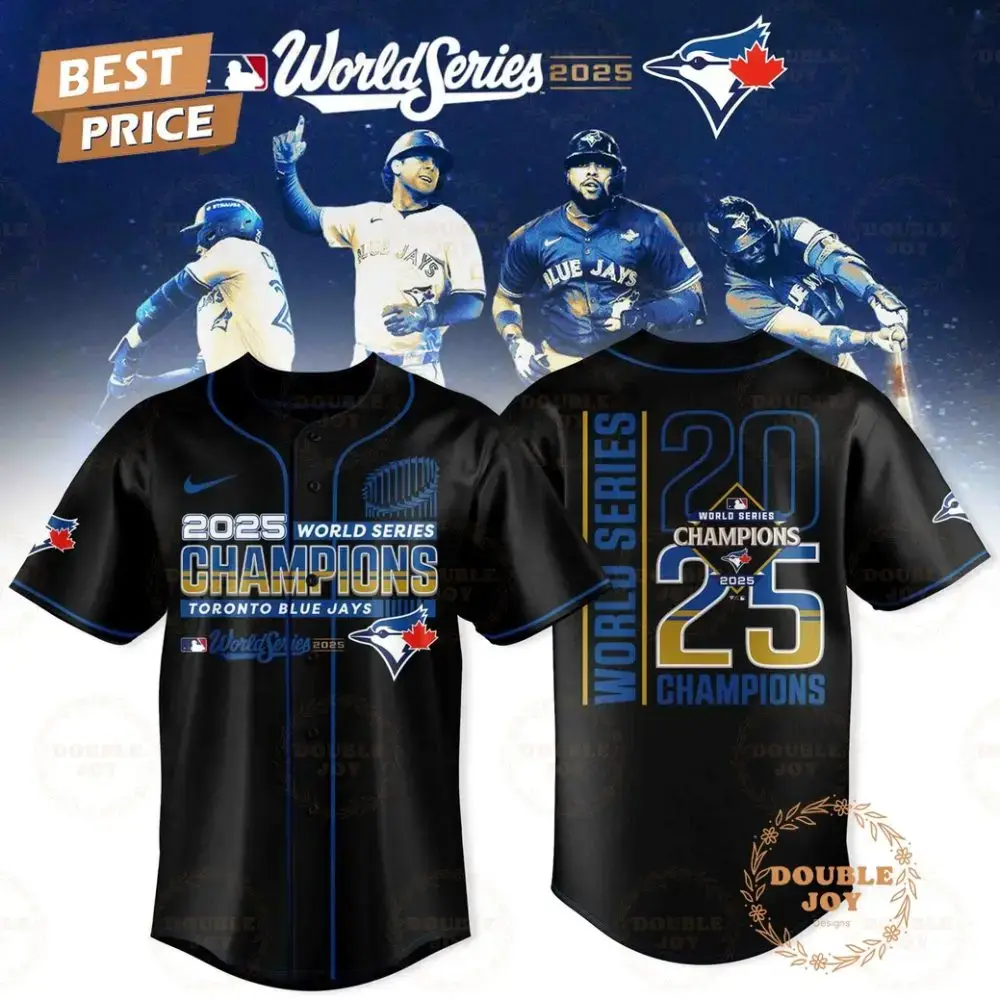 Toronto Blue Jays X Champions Team 2025 World Series Baseball Jersey Image