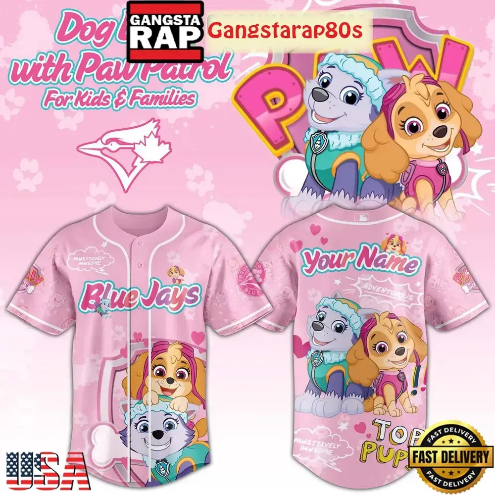 Toronto Blue Jays x Dog Day With Paw Patrol For Kid And Families 2025 Baseball Jersey Image