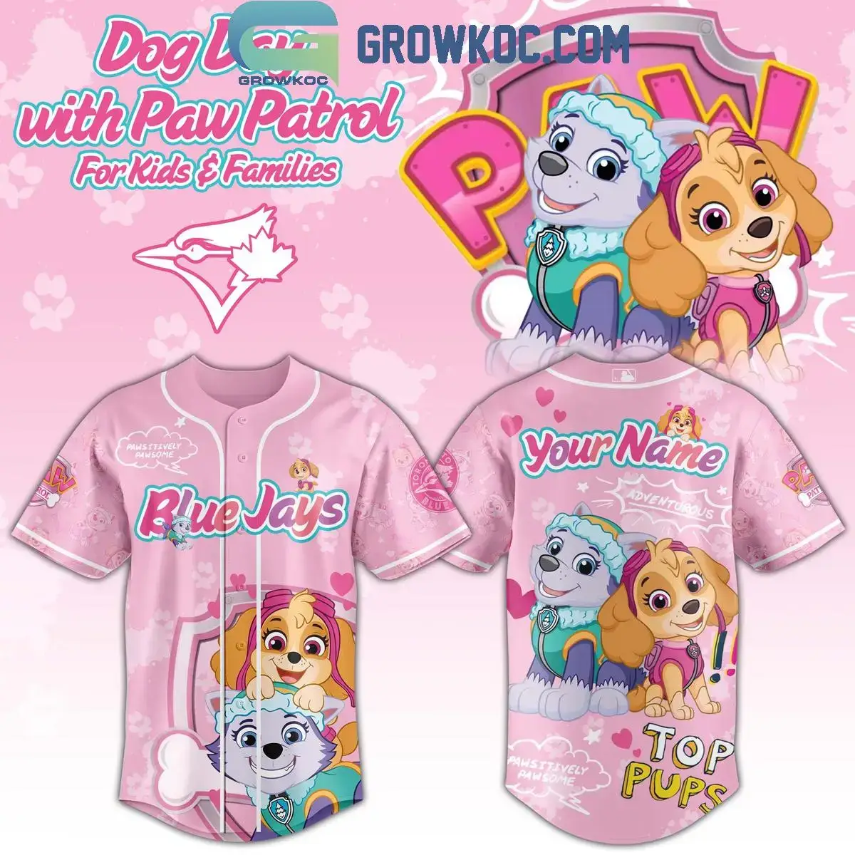Toronto Blue Jays x Dog Day With Paw Patrol For Kid And Families 2025 Jersey Image