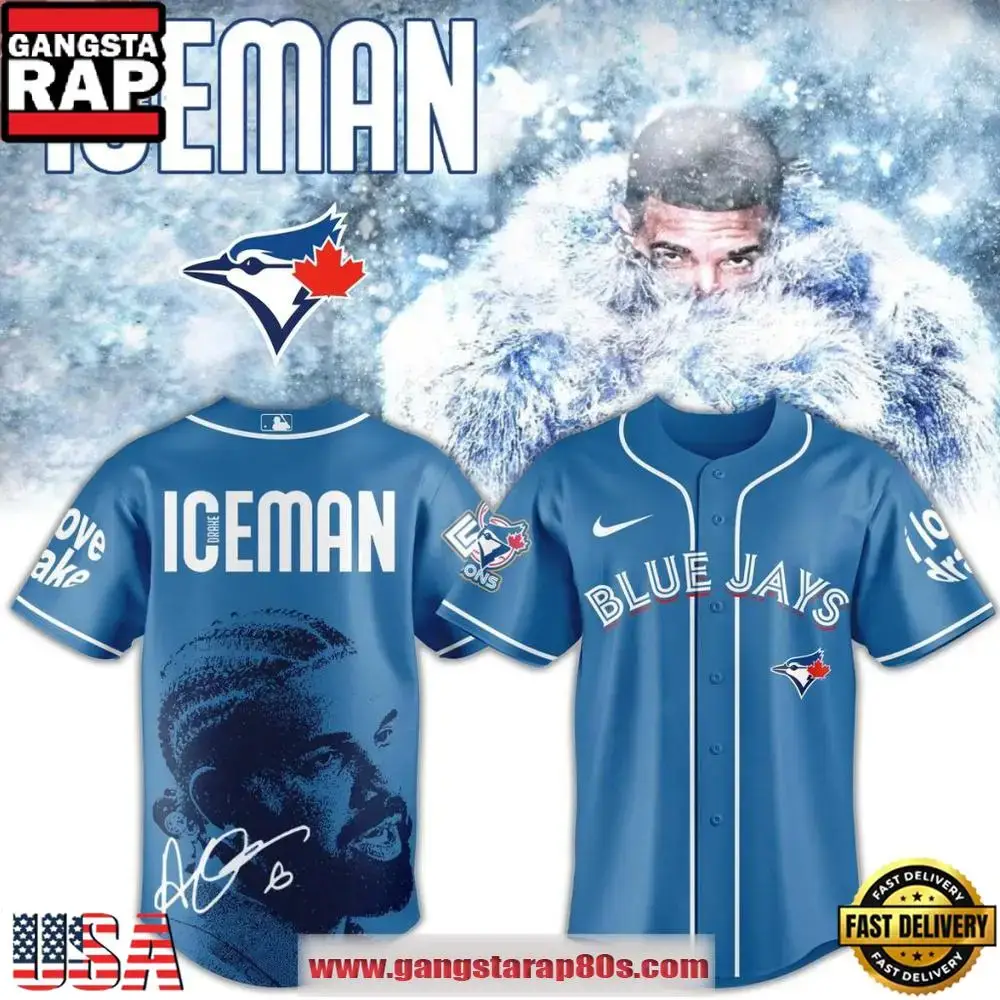 Toronto Blue Jays x Drake Ice King Blue 2026 Baseball Jersey Shirt Image