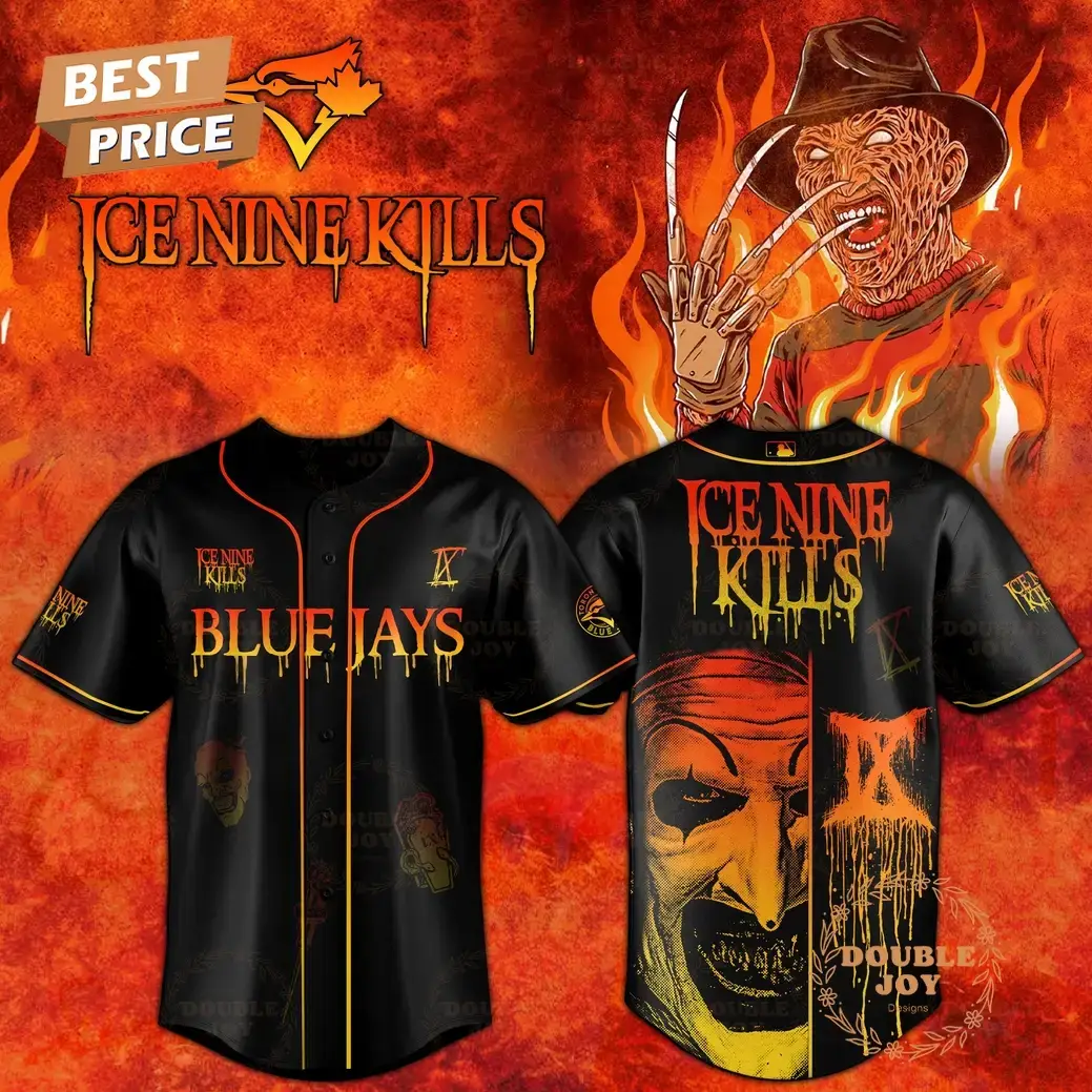 Toronto Blue Jays x Ice Nine Kills Tour 2025 Special Black Edition Baseball Jersey Image